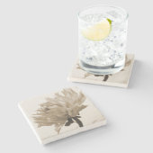 セピア・ダリア ストーンコースター (横)