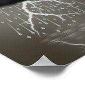 セピア・ドリームスケープの暴風雨パーソナライズされた ポスター (角)