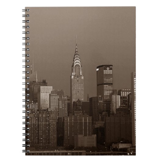 セピア ニューヨークシティ スカイライン ノートブック (正面)