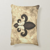 セピア・バターフルール |タンバタフライ(紋章の)フラ・ダ・リ アクセントクッション (裏面(縦))