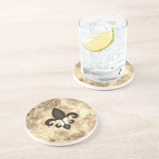 セピア・バターフルール |タンバタフライ(紋章の)フラ・ダ・リ コースター (側面)