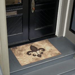 セピア・バターフルール |タンバタフライ（紋章の）フラ・ダ・リ ドアマット