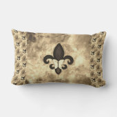 セピア・バターフルール |タンバタフライ(紋章の)フラ・ダ・リ ランバークッション (裏面)