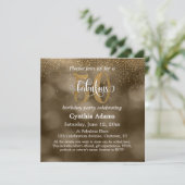 セピア《写真》ぼけ味、金ゴールドグリッター&スクリプト50と素晴らしい 招待状 (スタンド正面)