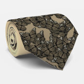 セピア&金ゴールドテーマ、虫類型 ネクタイ (ロール)