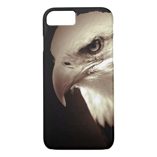セピアBald Eagle iPhone 7ケース Case-Mate iPhoneケース (裏面)