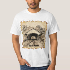 セピアCovered Bridge Tシャツ