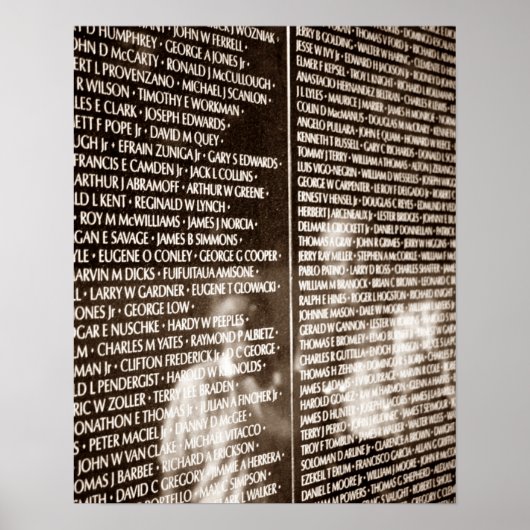 セピアPOSTER Reflections In The Wall Vietnam War ポスター (正面)