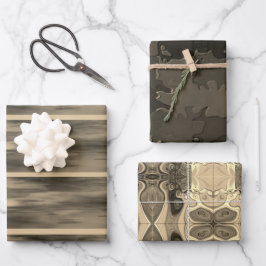 「セピアTouch」包装紙フラットシートセット3 ラッピングペーパーシート