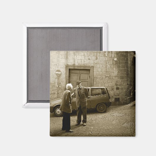 セピイタリアンア方磁石の通りシーン マグネット (正面/裏面)