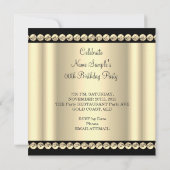 セピエレガントア王室の金ゴールドクリームシャンデリアパーティー2 招待状 (裏面)