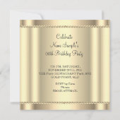 セピエレガントア王室の金ゴールドクリームシャンデリアパーティー 招待状 (裏面)