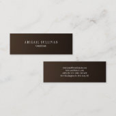 セピスタイリッシュアブラウン平滑クリーン細身 スキニー名刺 (正面/裏面)