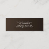 セピスタイリッシュアブラウン平滑クリーン細身 スキニー名刺 (裏面)