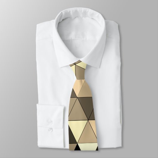 セピスタイリッシュアブラウン&ブラックパターンデザイン ネクタイ (タイ)