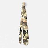 セピスタイリッシュアブラウン&ブラックパターンデザイン ネクタイ (裏面)