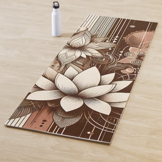 セピモダンアの蓮の花 ヨガマット (インサイチュ)