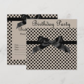 セピモダンアスポット弓パーティの招待状 招待状 (正面/裏面)