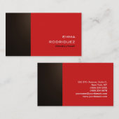 セピモダンアブラウンレッド精巧トレンディースタイル 名刺 (正面/裏面)