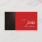 セピモダンアブラウンレッド精巧トレンディースタイル 名刺 (裏面)