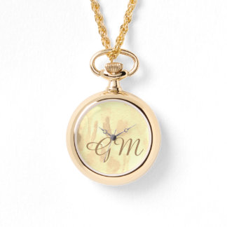 セピモノグラムのアの水彩女性ウォッチ 腕時計