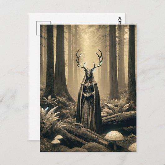 セピ異教のアの女性エレン ポストカード (正面/裏面)