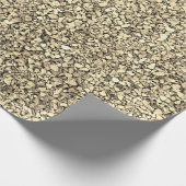 セピ素朴ア砂利岩の質感 ラッピングペーパー (角)