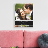 セピ結婚アの写パーソナライズされた真 キャンバスプリント (インサイチュ (リビング))