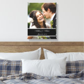 セピ結婚アの写パーソナライズされた真 キャンバスプリント (インサイチュ (寝室))