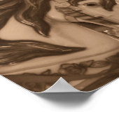 セピ静かアブラウンの回転木馬馬 ポスター (角)