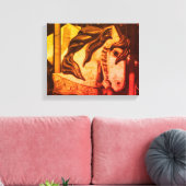 セピ静かアヴィンテージの回転木馬馬の煮込み キャンバスプリント (インサイチュ (リビング))