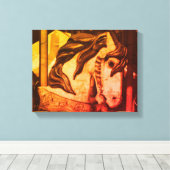 セピ静かアヴィンテージの回転木馬馬の煮込み キャンバスプリント (インサイチュ (ウッドフロア))