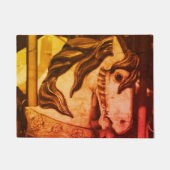 セピ静かアヴィンテージの回転木馬馬の煮込み ドアマット (正面)