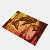 セピ静かアヴィンテージの回転木馬馬の煮込み ドアマット (アングル)