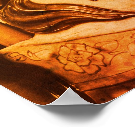 セピ静かアヴィンテージの回転木馬馬の煮込み ポスター (角)