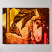 セピ静かアヴィンテージの回転木馬馬の煮込み ポスター (正面)