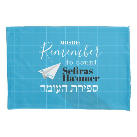 セファラスハロマーブルー飛行機のカウントを覚えている 枕カバー (正面)