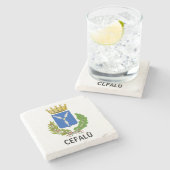 セファルコートの腕 – シチリア ストーンコースター (横)