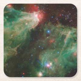 セフェウスBおよびCグリーン星雲 スクエアペーパーコースター