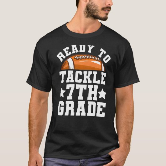 セブに取り組む準備ができている学校の7年生の最初の日 Tシャツ (正面)