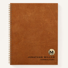 セブシンプルルレザー金ゴールドモノグラム ノートブック