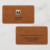 セブシンプルルレザー金ゴールドモノグラム 名刺 (正面/裏面)