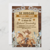 セブスカンがメキシコのカウボーイ誕生日を指名手配 招待状 (正面)