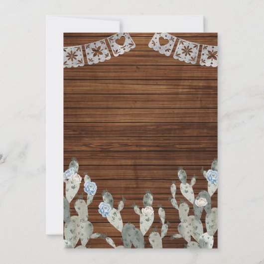 セブスカンがメキシコのカウボーイ誕生日を指名手配 招待状 (裏面)