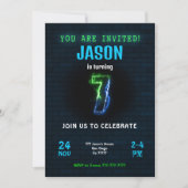 セブトボーイ誕生日招待状 招待状 (正面)