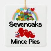 セブナオーク、ケントUKはミンチェパイを愛している セラミックオーナメント (裏面)