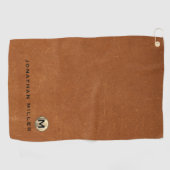 セブモダンルつや消し金ゴールド ゴルフタオル (横)