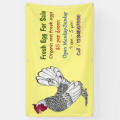 セブライトのチキンの漫画の新鮮な卵の看板が販売のために 横断幕 (縦)