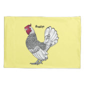 セブライトチキンカートゥーンイラストレーション 枕カバー (裏面)