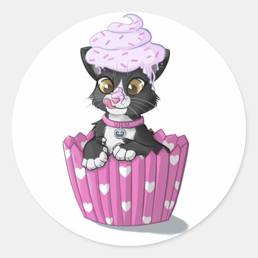 セブリナクラシック丸ステッカー ラウンドシール (正面)